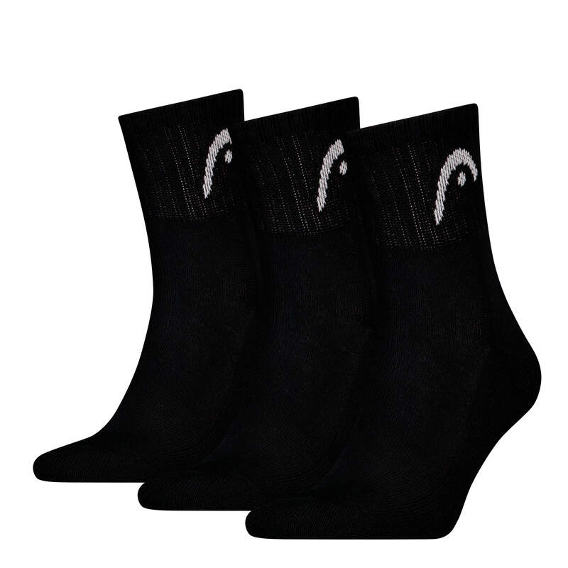 Head Sportsocken Tennis 3P Club Short Crew schwarz