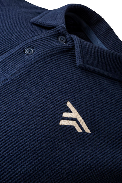 Tecnifibre Men Waffle Polo Marine